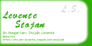 levente stojan business card